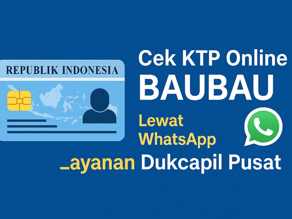 Cek KTP Online BAUBAU Lewat WhatsApp & hLayanan Dukcapil Pusat