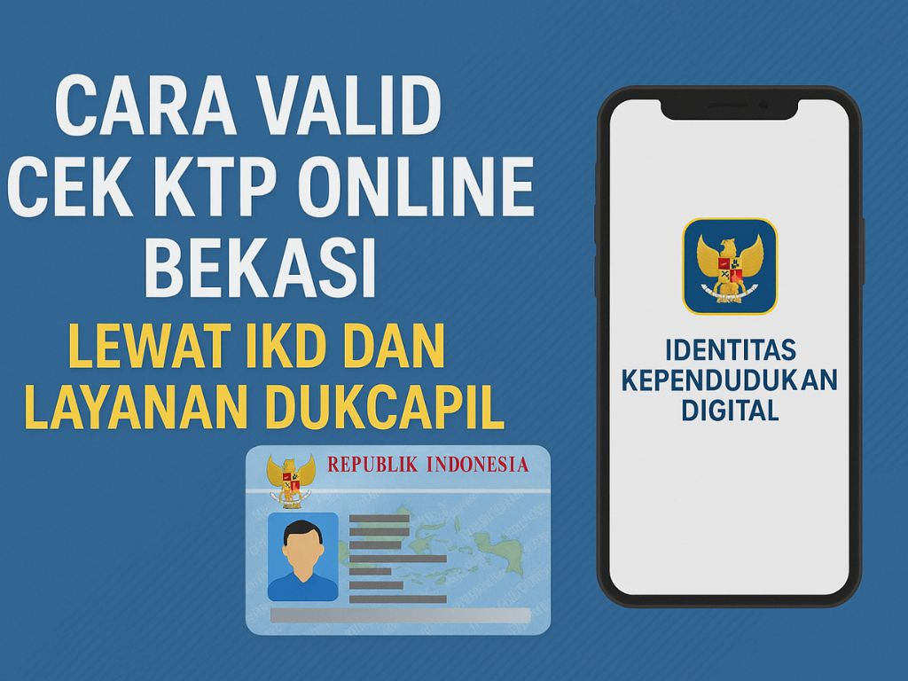 Cara Cek KTP Online BEKASI Lewat IKD dan Layanan Dukcapil